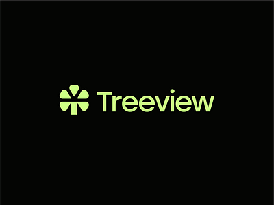 Logo for Treeview - unused concept abstract logo fintech logo green logo logotype minimalist logo saas logo simple logo timeless logo tree logo