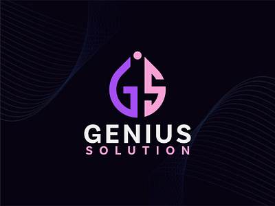 Genius Solution GS Monogram Logo branding creative design graphic design letter gs logo logos modern logo vector