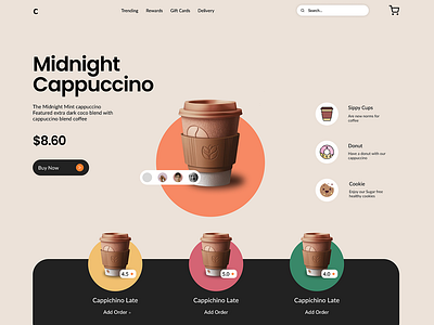 ☕ Discover Your New Favorite Coffee Spot! branding coffee design drink ecommerce ui