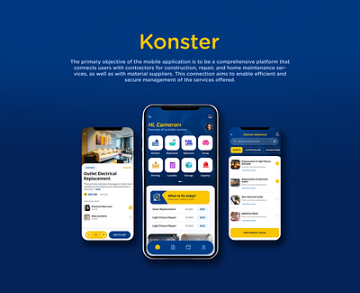 Mobile App Konster- designed by Ansysoft adobe photoshop adobeillustrator construction figma homemaintenance management materialsuppliers mobile app mobileapp repair secure unifiedplatform userexperience