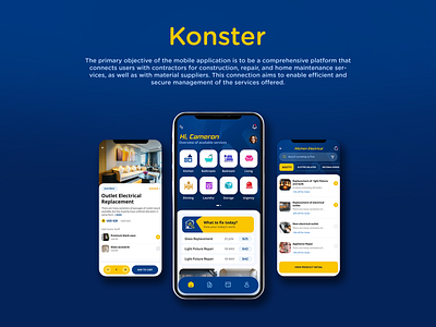 Mobile App Konster- designed by Ansysoft adobe photoshop adobeillustrator construction figma homemaintenance management materialsuppliers mobile app mobileapp repair secure unifiedplatform userexperience