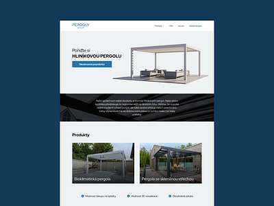 Pergoly na klíč - Website real estate ui ux website