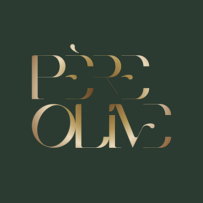 Père Olive branding creative design designer food graphic design logo logotype olive typo typography