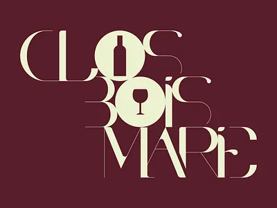 Clos Bois Marie belgium branding creative design designer drink graphic design logo logotype typo typography wine