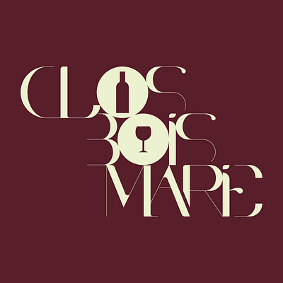 Clos Bois Marie belgium branding creative design designer drink graphic design logo logotype typo typography wine