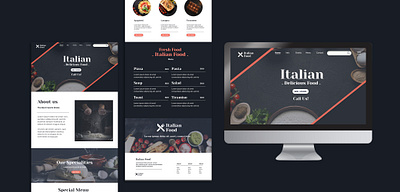 Designed a deliciously vibrant Italian food website ui