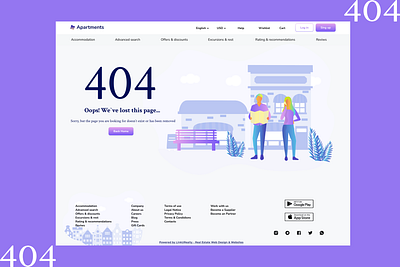 404 Page - Apartments rent website 404 error rent ui web webdesign website