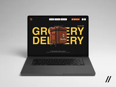 Grocery Delivery Web Design Template 3d animation branding dashboard delivery app graphic design grocery homepage interface landing page logo platform product design typography ui ux web web design concept web design template web ui