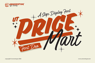 UT Pricemart - A Sign Display Font Duo branding font duo graphic design type design typography vintage