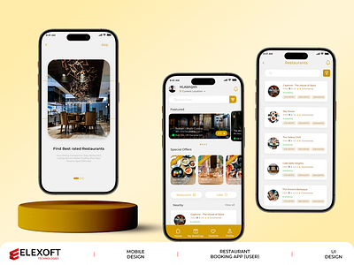 Table Reservation for Customers | Elexoft Technologies 3d animation branding graphic design logo motion graphics ui