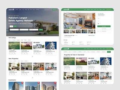 Real Estate (Agency 21) Website Designs blogs design detail pages figma landing page property listings real estate ui design web