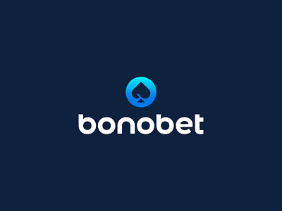 Bonobet Logo - Casino, Gambling, Slots bitcoin blackjack blockchain blue brand casino crypto custom design gambling gradient logo icon logo modern negative space poker professional slots spade symbol