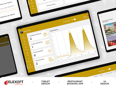 Table Reservation Tablet App for Restaurants | Elexoft Tech 3d animation branding graphic design logo motion graphics ui