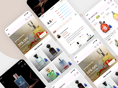 Perfume E-Commerce Apps UI Design app design apps mockup e commerce figma mobile apps mobile ui design mockup perfume apps ui tusharsharma69 ui design uiux design