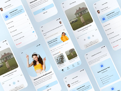 Podcast Streaming App appdesign design figma ui uiuxdesign userinterface ux webdesign