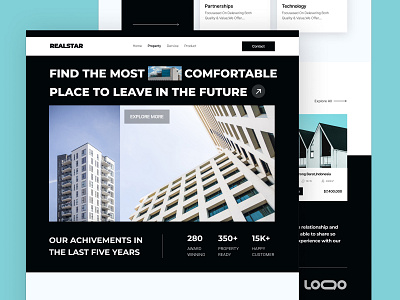 Real Estate Website Design modern design property real estate uiux website design2024