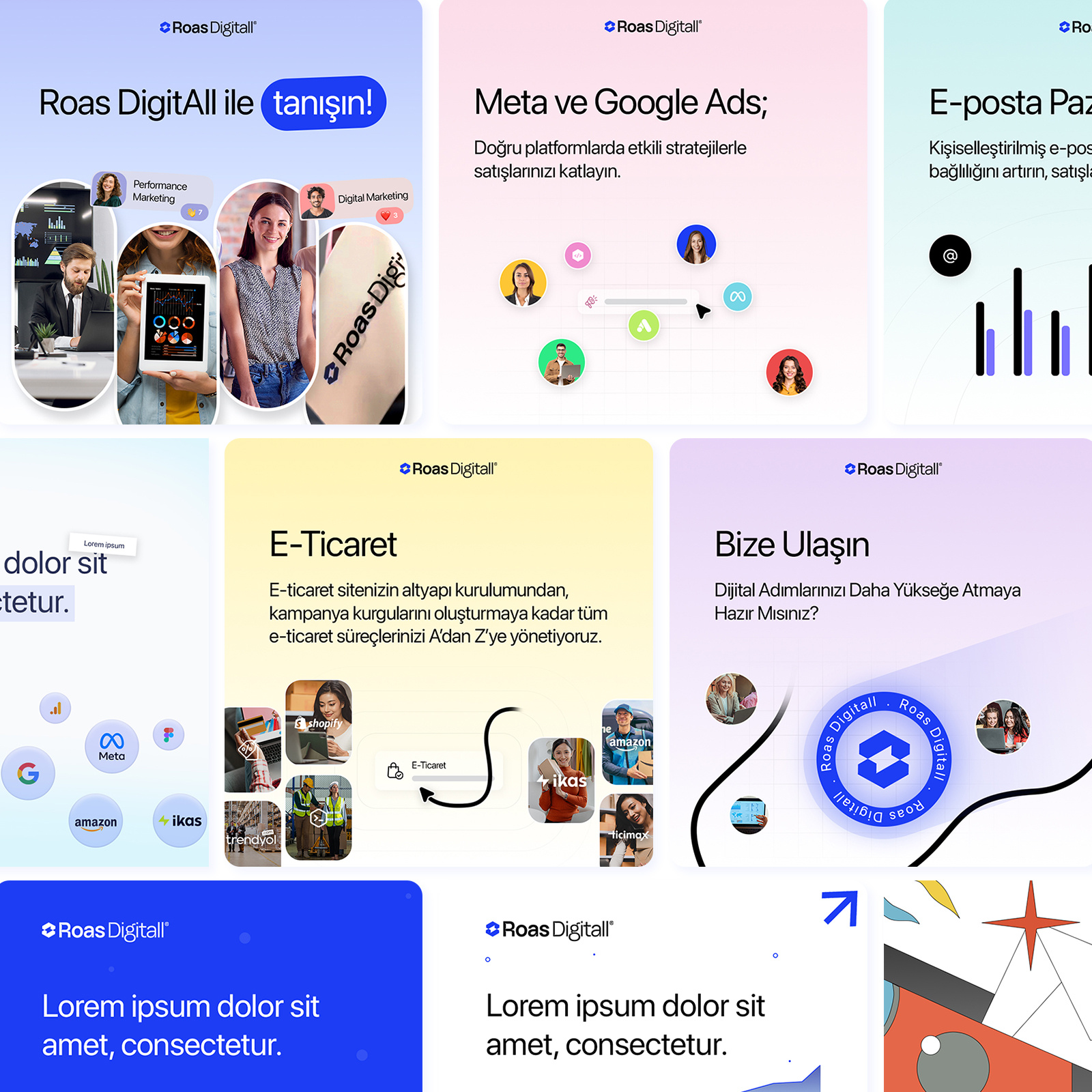 Agency Carousel Ads ad banner ads adwords branding carousel instagram post social media ui
