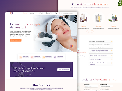 Diagnostic Center Landing Page Design animation branding design figma landing page prototype web design