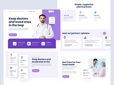 HealthCare - Landing Page Design doctor booking doctor booking landing page doctor online website figma lanidng page health care landing page design health landing page landing page landing page design landing page ui medical landing page medical landing page design online doctor online doctor landing page online doctor website ui ui ux web design web landing page website design