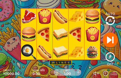 Food Fun Slot Game app betting branding casino design gambling game design gaming graphic design icon illustration logo minimal motion graphics slot game typography ui ux vector web