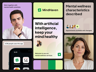 Mental Wellness Bento UI Design