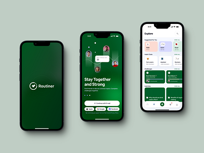 ROUTINER figma mobile app ui ui ux design user interface