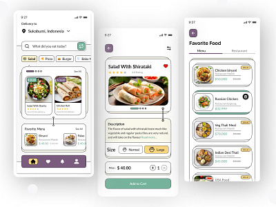 Food App Design brutalism food mobile app neo brutalism trending 2024 uiux