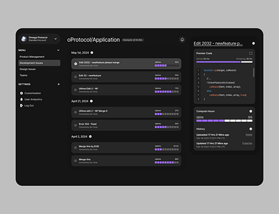 Dev Optimization Issues black darkmode dash dashboard ui web white