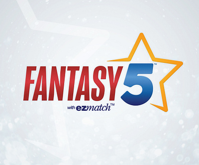 Fantasy 5 branding fantasy florida game logo lottery number star