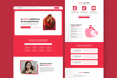 Dating Website app dating app design desktop landing page responsive landing page ui ux website