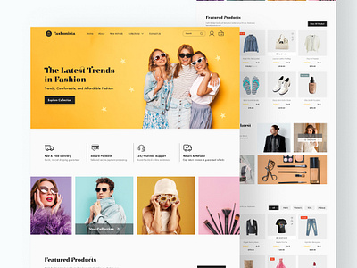 Fashionista - Ecommerce Landing Page design design agency landing page ryzin lab ui ui designer ux web design