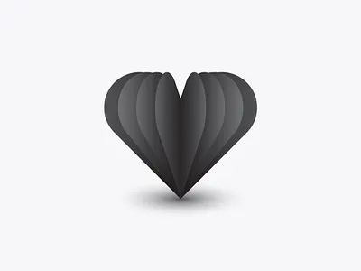 A Black Heart (Unused for Sale) 3d black black background brandidentity branding design flat gradient heart heart logo icon illustration logo logodesigner vector