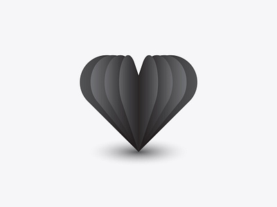 A Black Heart (Unused for Sale) 3d black black background brandidentity branding design flat gradient heart heart logo icon illustration logo logodesigner vector