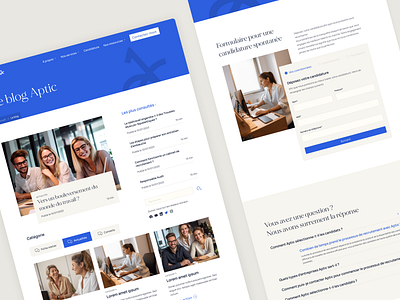 New ergonomic contents for Aptic blue brand brand branding consulting firm design graphic design human resources illustration logo recruitment rh typography ui ux vector visual identity website