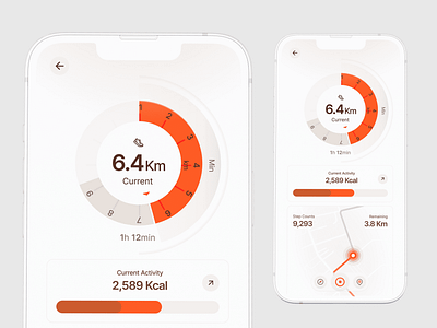 Health App - Activity Recording app clean design fitness flat health healthcare ios ios app medical minimal minimalism mobile app ui user experience ux wellness workout