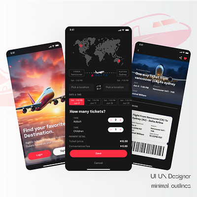 Flight Ticket App UI Concept ai images concept flight flight ticket minimalism ticket traveltech ui uidesign