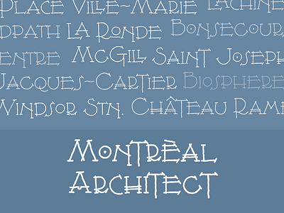 Montreal Architect Typeface architect architecture blueprint caps font lettering type typeface typography vintage