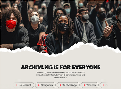 History as it happened - Archivi.ng Redesign animation archive donation hero section history interaction landing page newspaper paper redesign ui website