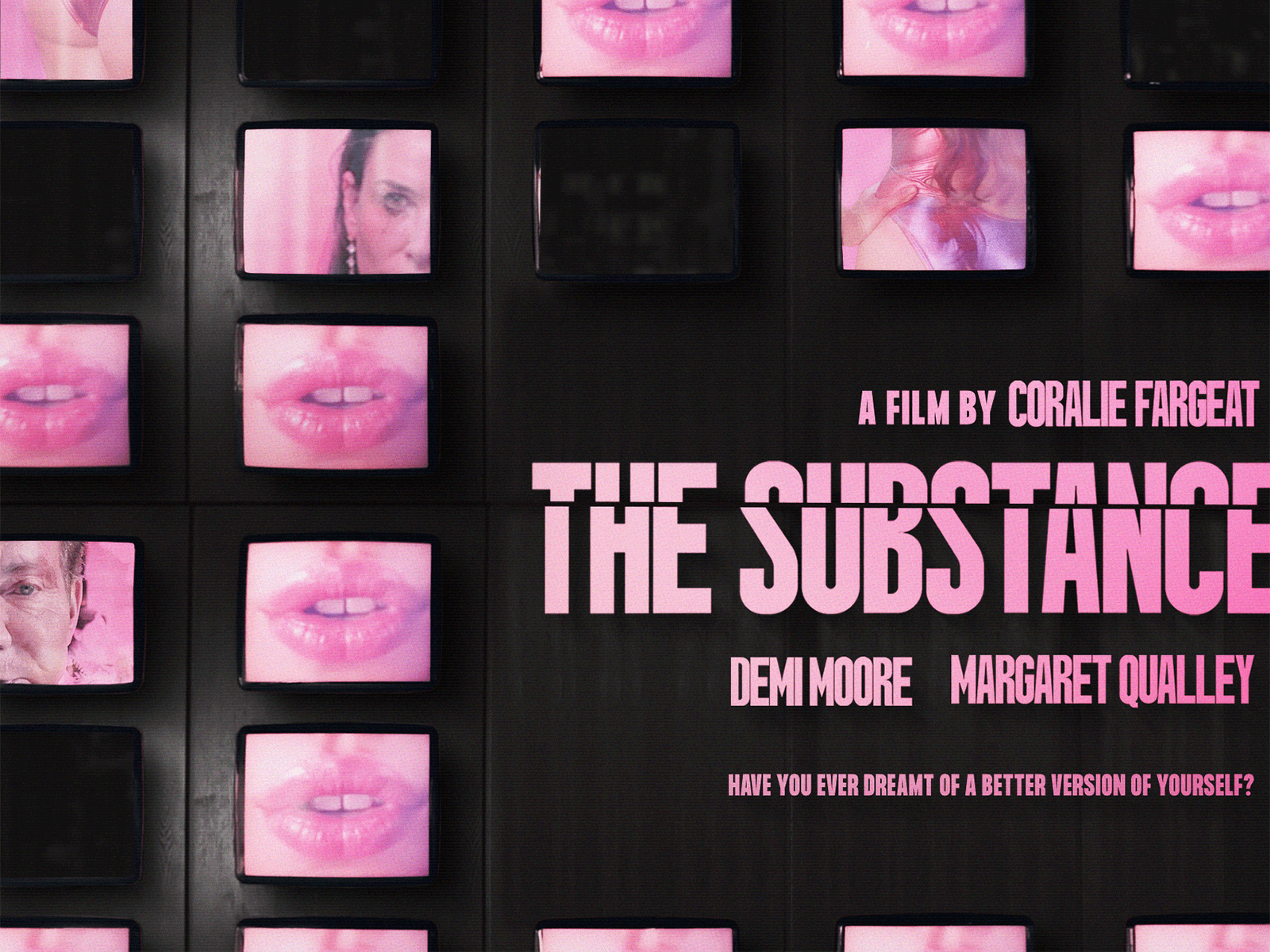 The Substance 2024 animation body horror coralie fargeat demi moore dennis quaid margaret qualley movie poster movie posters mubi poster art poster desgin the substance the substance 2024 the substance movie the substance movie poster