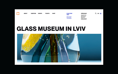 Museum website redesign concept. home page landing page museum redesign ui visual design