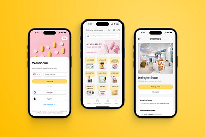 Pharmacy Mobile App healthcare ios mobile app pharmacy pill ui