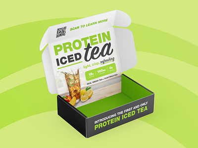 Protein Iced Tea Influencer Box Design drink packaging print