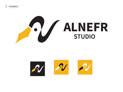 ALNEFR STUDIO Logo Watermark branding graphic design logo