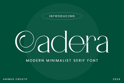 Cadera Modern Minimalist Serif Font branding design elegant font font graphic design green illustration logo minimalist modern simple typface vector