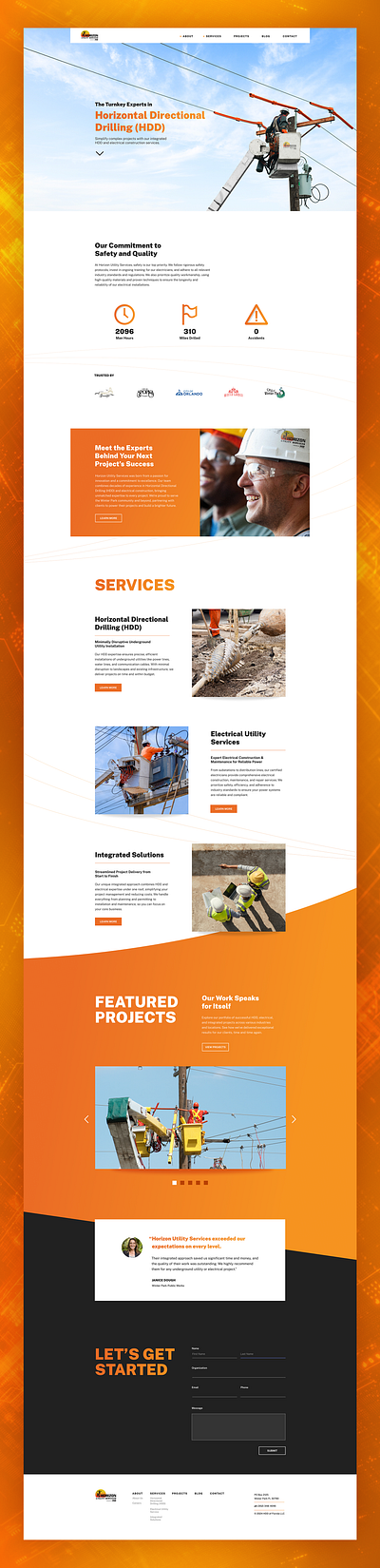 Utility Company Website agency branding design figma logo design web design