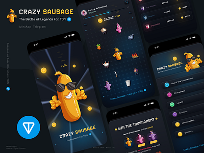 Miniapp Design / Telegram Game JL2724 app design clicker game crypto design miniapp miniapp design mobile design tap game telegram design telegram game telegram ton ton design ui design ui ux ux design