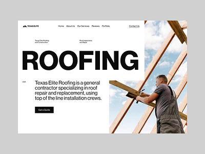 Roofing Services Company Website animation clean company website customization eloqwnt home repairs company installation landing page maintanance services minimal modern motion graphics repairs repairs services restoration services roofing small business ui ux webdesign website design