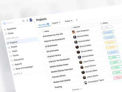 Function tables for NDA project interface tables ui ux