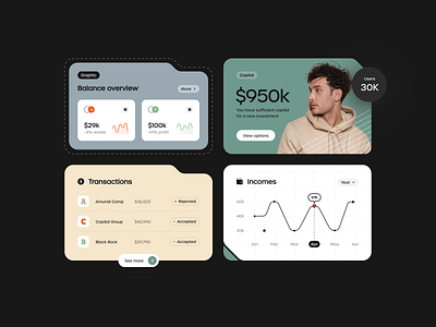 UI for a Fintech SaaS design interface product service startup ui ux web website