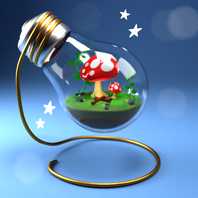 Terrarium Mushroom 3d mushroom terrarium